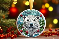 Round Christmas Ornament Sublimation|Clipart Product Image 2