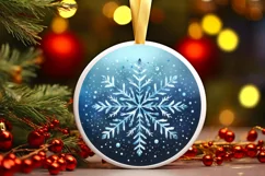 Round Christmas Ornament Sublimation|Clipart Product Image 1