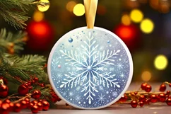 Round Christmas Ornament Sublimation|Clipart Product Image 1