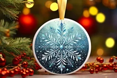 Round Christmas Ornament Sublimation|Clipart Product Image 1