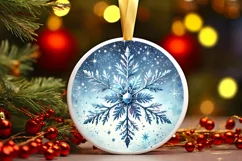 Round Christmas Ornament Sublimation|Clipart Product Image 1