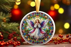 Round Christmas Ornament Sublimation|Clipart Product Image 2