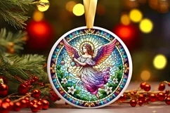 Round Christmas Ornament Sublimation|Clipart Product Image 2