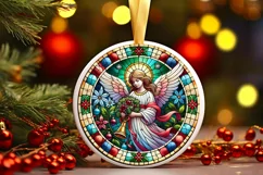 Round Christmas Ornament Sublimation|Clipart Product Image 2