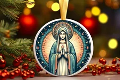 Round Christmas Ornament Sublimation|Clipart Product Image 1