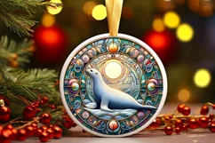 Round Christmas Ornament Sublimation|Clipart Product Image 1