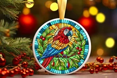 Round Christmas Ornament Sublimation|Clipart Product Image 1