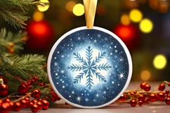 Round Christmas Ornament Sublimation|Clipart Product Image 1