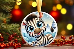 Round Christmas Ornament Sublimation|Clipart Product Image 2