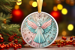 Round Christmass Ornament PNG Product Image 1