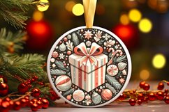 Round Christmas Ornament Sublimation|Clipart Product Image 1