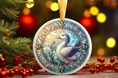 Round Christmas Ornament Sublimation|Clipart Product Image 1