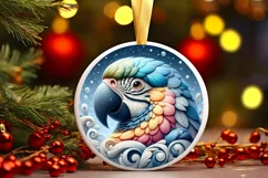Round Christmas Ornament Sublimation|Clipart Product Image 1