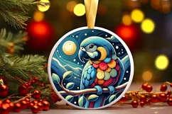 Round Christmas Ornament Sublimation|Clipart Product Image 1