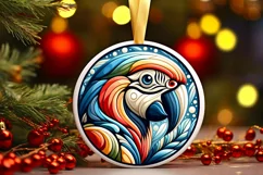 Round Christmas Ornament Sublimation|Clipart Product Image 1