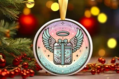 Round Christmas Ornament Sublimation|Clipart Product Image 2