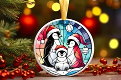 Round Christmas Ornament Sublimation|Clipart Product Image 1