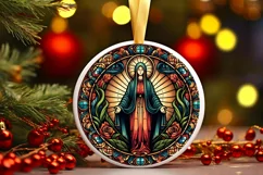 Round Christmas Ornament Sublimation|Clipart Product Image 1
