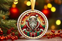 Round Christmas Ornament Sublimation|Clipart Product Image 2