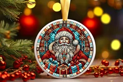 Round Christmas Ornament Sublimation|Clipart Product Image 2