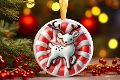 Round Christmass Ornament PNG Product Image 1