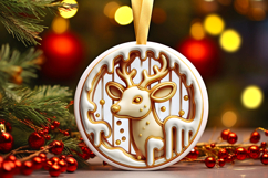 Round Christmass Ornament PNG Product Image 1