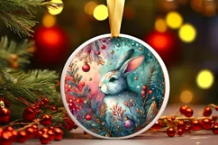 Round Christmas Ornament Sublimation|Clipart Product Image 1