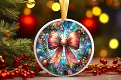 Round Christmas Ornament Sublimation|Clipart Product Image 2
