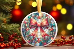 Round Christmas Ornament Sublimation|Clipart Product Image 2