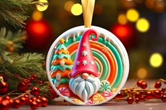 Round Christmass Ornament PNG Product Image 1