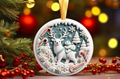 Round Christmas Ornament Sublimation|Clipart Product Image 2