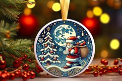Round Christmas Ornament Sublimation|Clipart Product Image 1