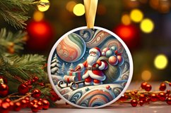 Round Christmas Ornament Sublimation|Clipart Product Image 1