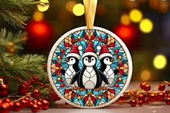 Round Christmas Ornament Sublimation|Clipart Product Image 1