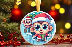 Round Christmas Ornament Sublimation|Clipart Product Image 1