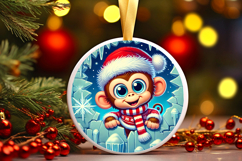 Round Christmass Ornament PNG Product Image 1