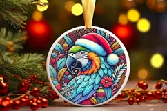 Round Christmas Ornament Sublimation|Clipart Product Image 1