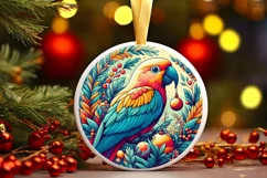Round Christmas Ornament Sublimation|Clipart Product Image 1