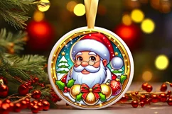 Round Christmas Ornament Sublimation|Clipart Product Image 2