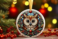 Round Christmas Ornament Sublimation|Clipart Product Image 2
