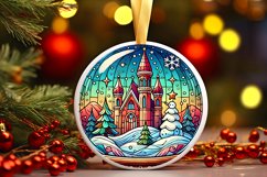 Round Christmas Ornament Sublimation|Clipart Product Image 2