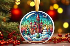 Round Christmass Ornament PNG Product Image 1