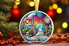 Round Christmas Ornament Sublimation|Clipart Product Image 2