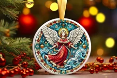 Round Christmas Ornament Sublimation|Clipart Product Image 2
