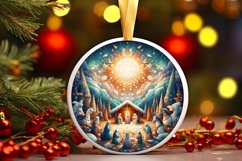 Round Christmas Ornament Sublimation|Clipart Product Image 1