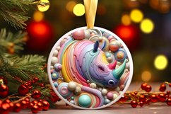 Round Christmas Ornament Sublimation|Clipart Product Image 1