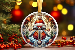 Round Christmass Ornament PNG Product Image 1