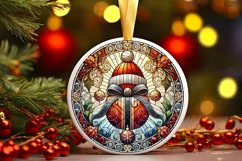 Round Christmas Ornament Sublimation|Clipart Product Image 2