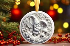 Round Christmass Ornament PNG Product Image 1