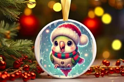 Round Christmas Ornament Sublimation|Clipart Product Image 2